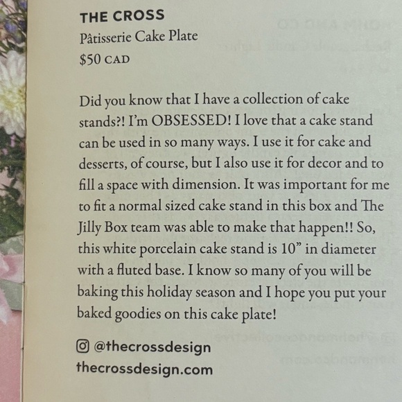 Jilly Box Winter 2024 x The Cross Cake Platter - Picture 3 of 3